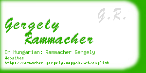 gergely rammacher business card
